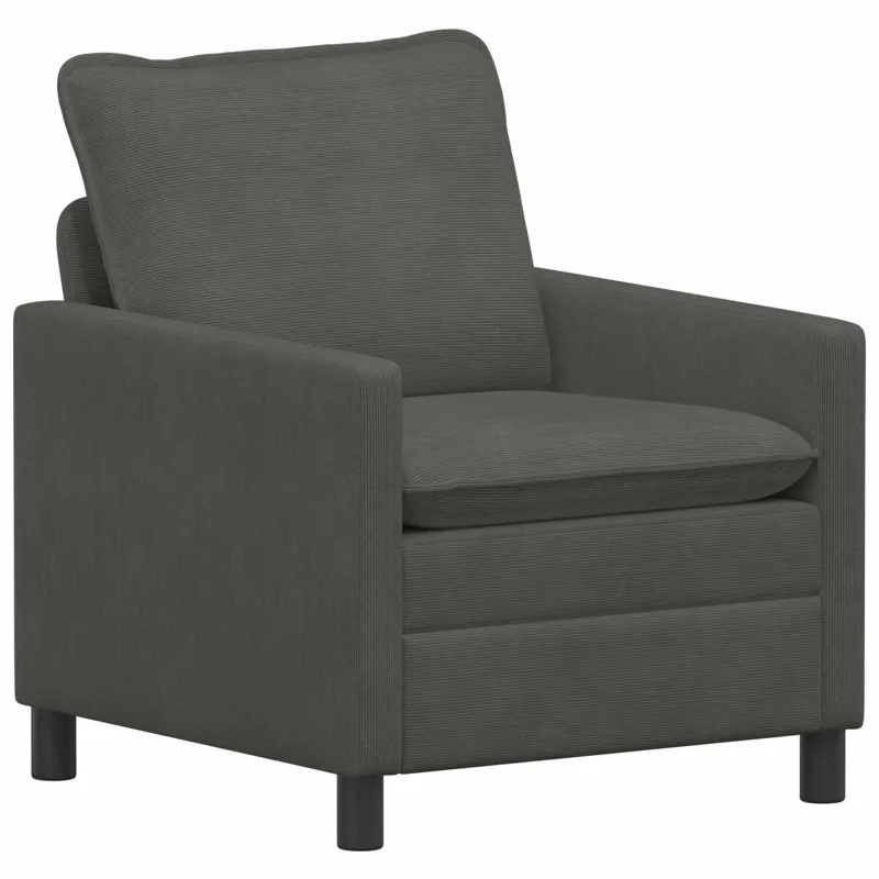 Sofos komplektas 2 pcs Tamsiai pilka Audinys