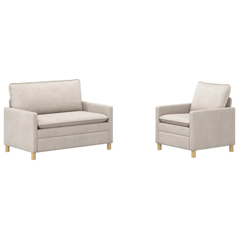 Sofos komplektas 2 pcs Kreminė Poliesteris