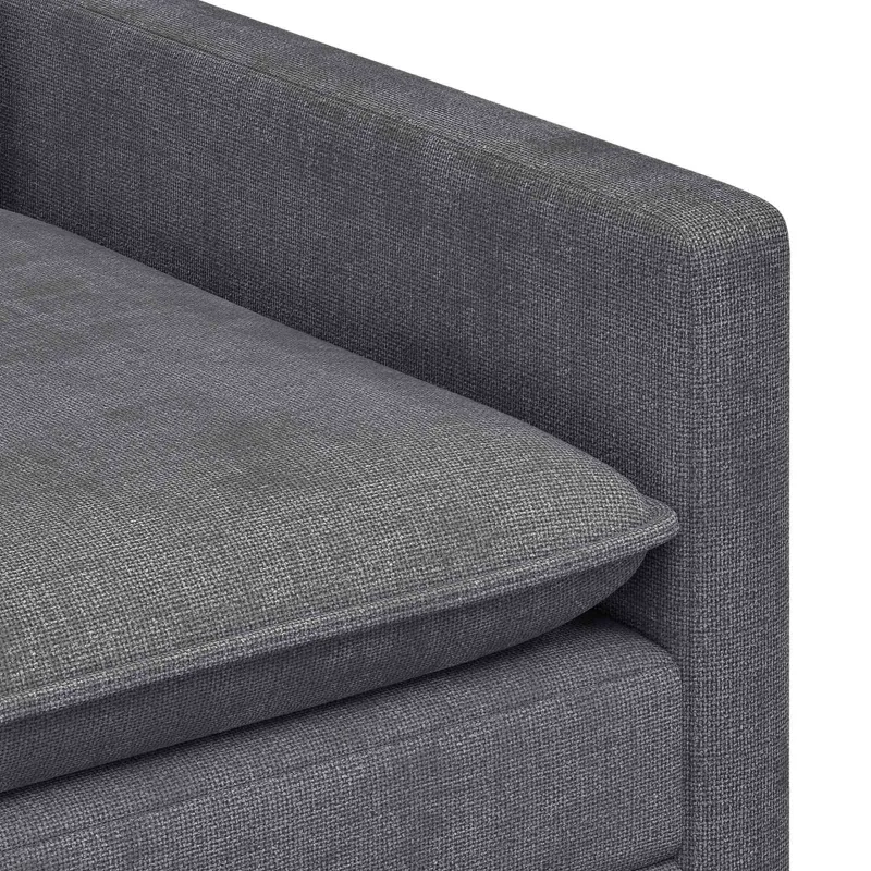 Sofos komplektas 2 pcs Tamsiai pilka Poliesteris