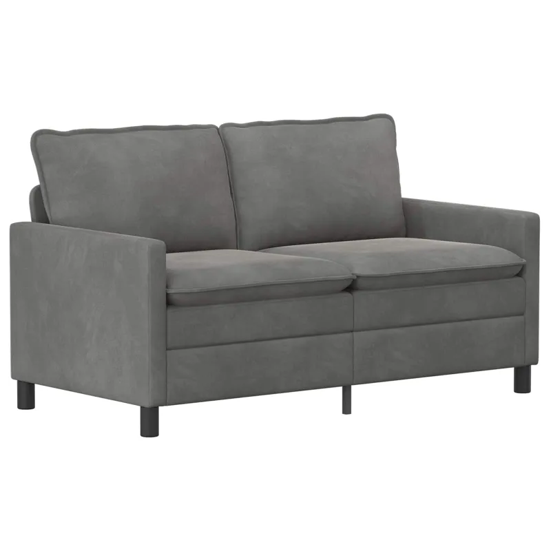 Sofos komplektas 2 pcs Tamsiai pilka Aksomas