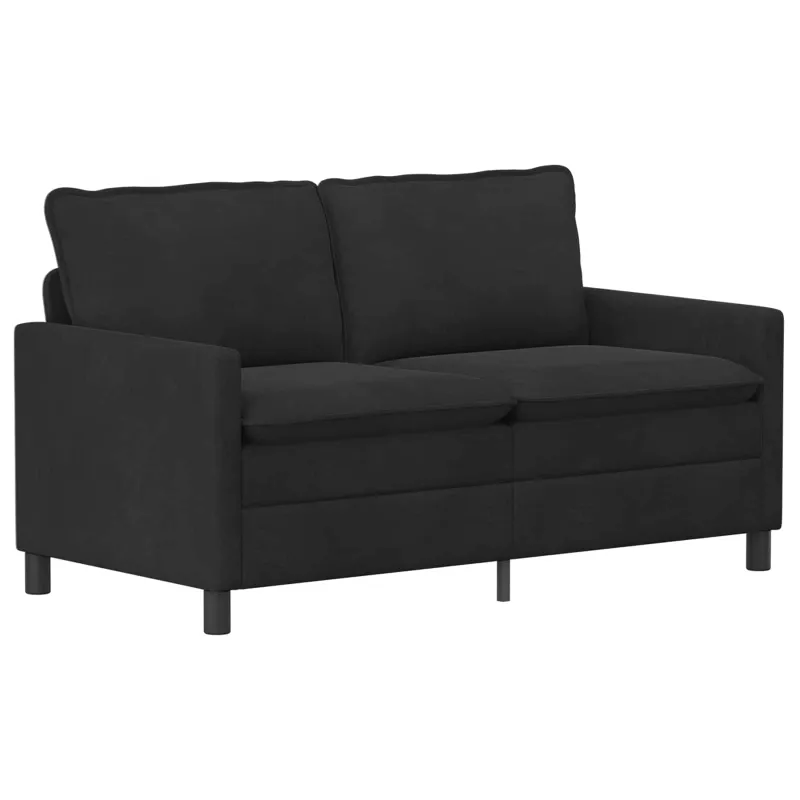Sofos komplektas 2 pcs Juoda Aksomas