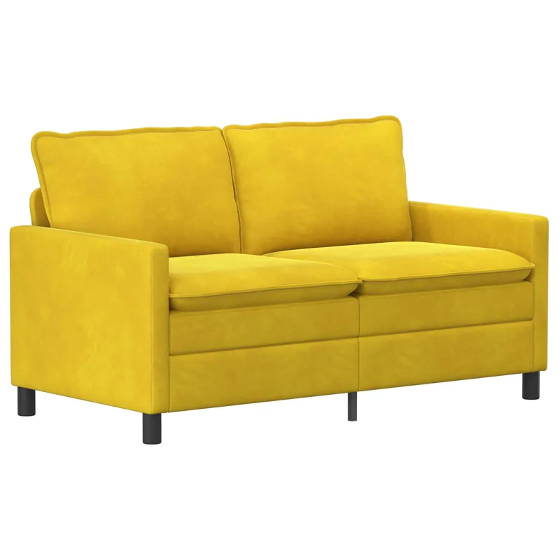 Sofos komplektas 2 pcs Geltona Aksomas