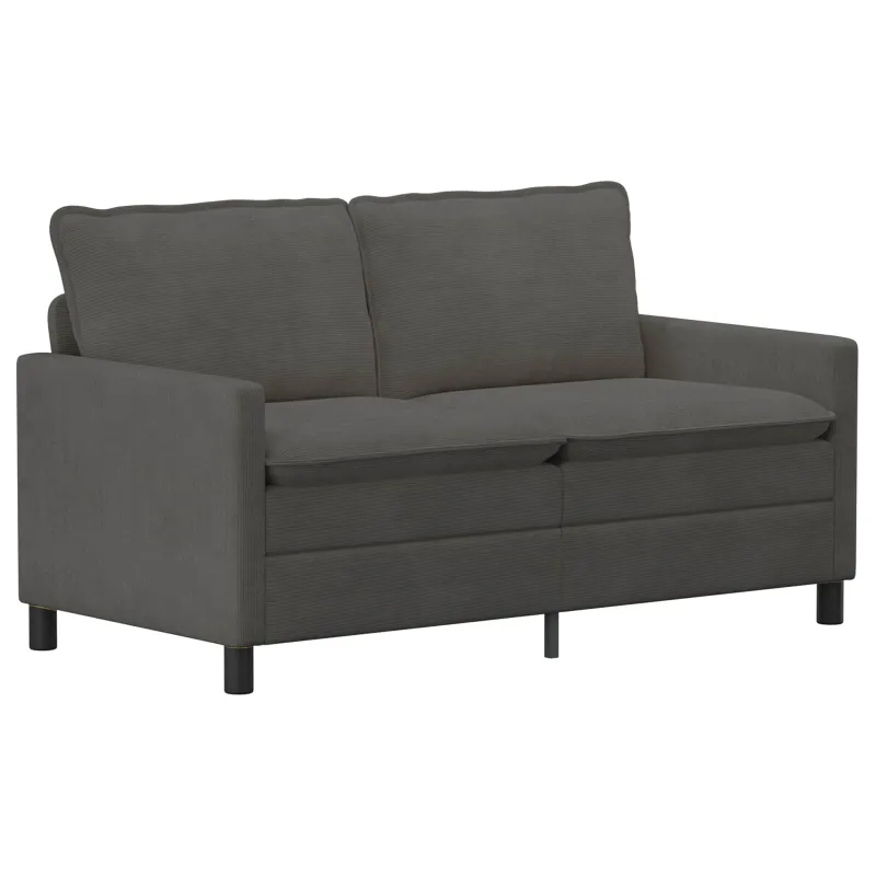 Sofos komplektas 2 pcs Tamsiai pilka Audinys