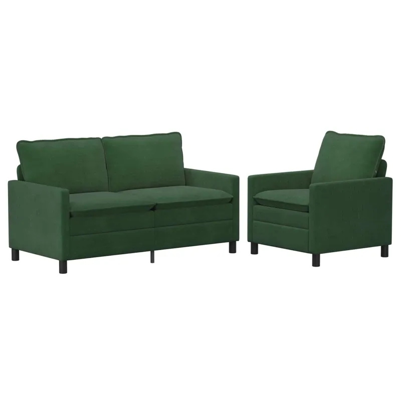 Sofos komplektas 2 pcs Džiunglių žalia Audinys