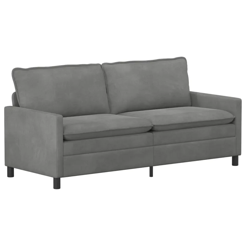 Sofos komplektas 2 pcs Tamsiai pilka Aksomas
