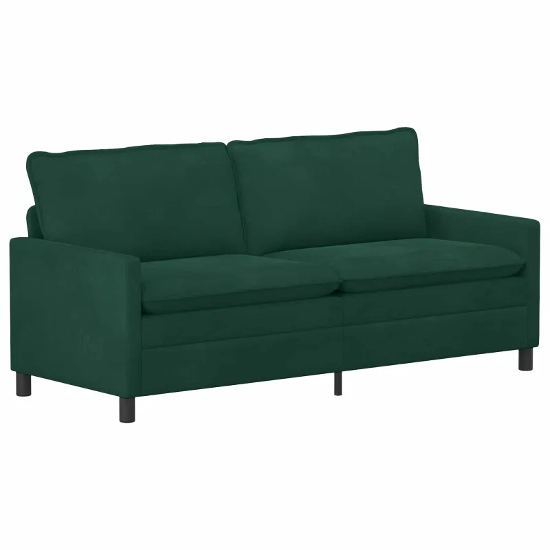 Sofos komplektas 2 pcs Tamsiai žalia Aksomas