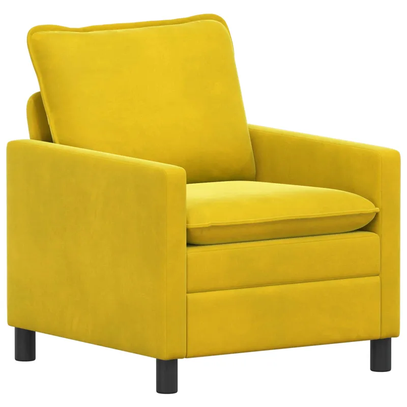 Sofos komplektas 2 pcs Geltona Aksomas