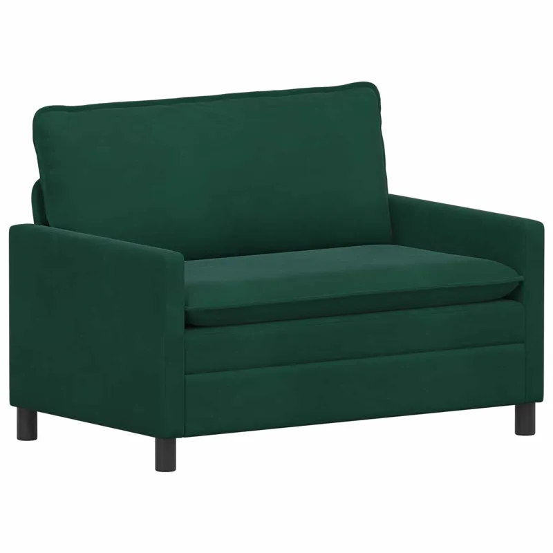 Sofos komplektas 2 pcs Tamsiai žalia Aksomas