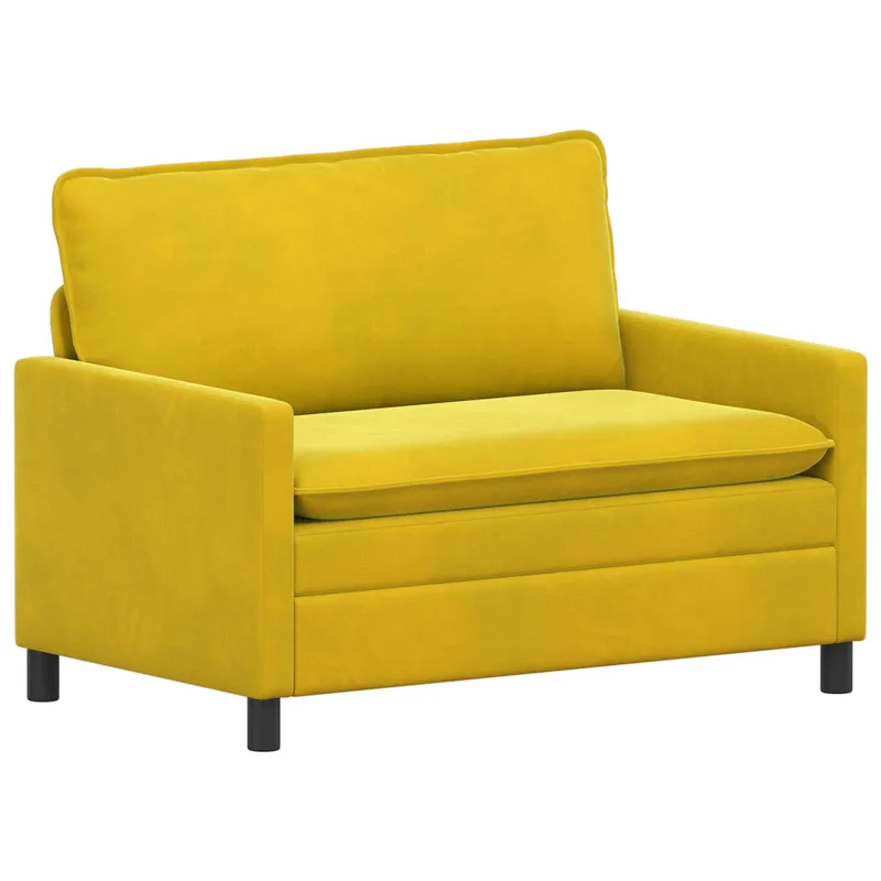Sofos komplektas 2 pcs Geltona Aksomas