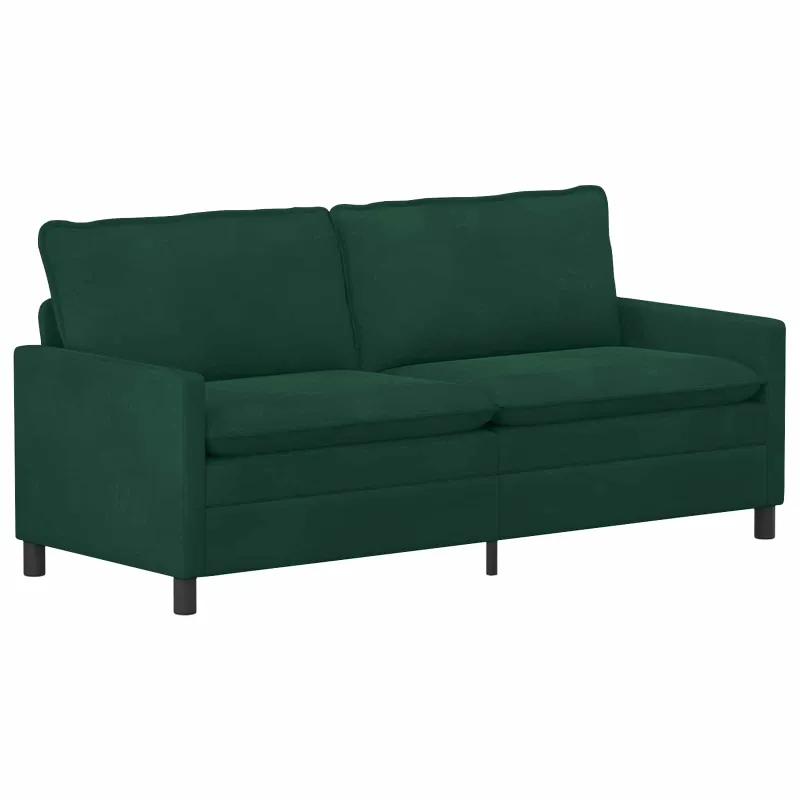 Sofos komplektas 2 pcs Tamsiai žalia Aksomas