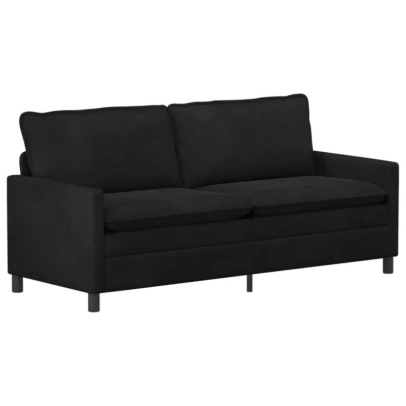 Sofos komplektas 2 pcs Juoda Aksomas