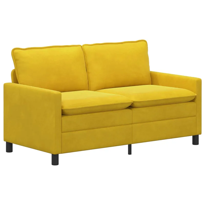 Sofos komplektas 2 pcs Geltona Aksomas