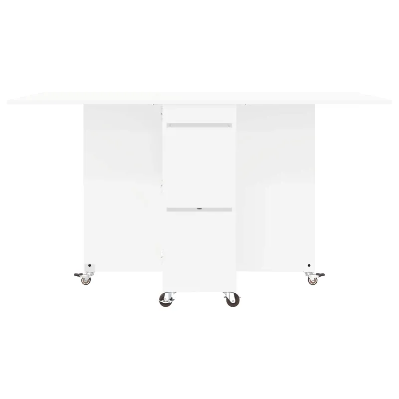 Valgomojo stalas 2 pcs 140 x 80 x 77 cm Apdirbta mediena Balta