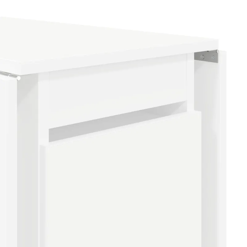 Valgomojo stalas 2 pcs 140 x 80 x 77 cm Apdirbta mediena Balta
