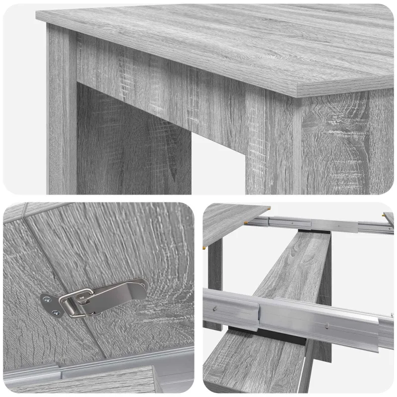 Valgomojo stalas 180 x 85 x 75 cm Apdirbta mediena Pilka Sonoma