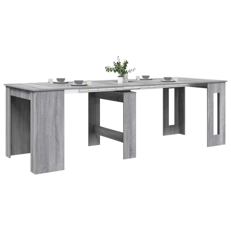 Valgomojo stalas 240 x 85 x 75 cm Apdirbta mediena Pilka Sonoma