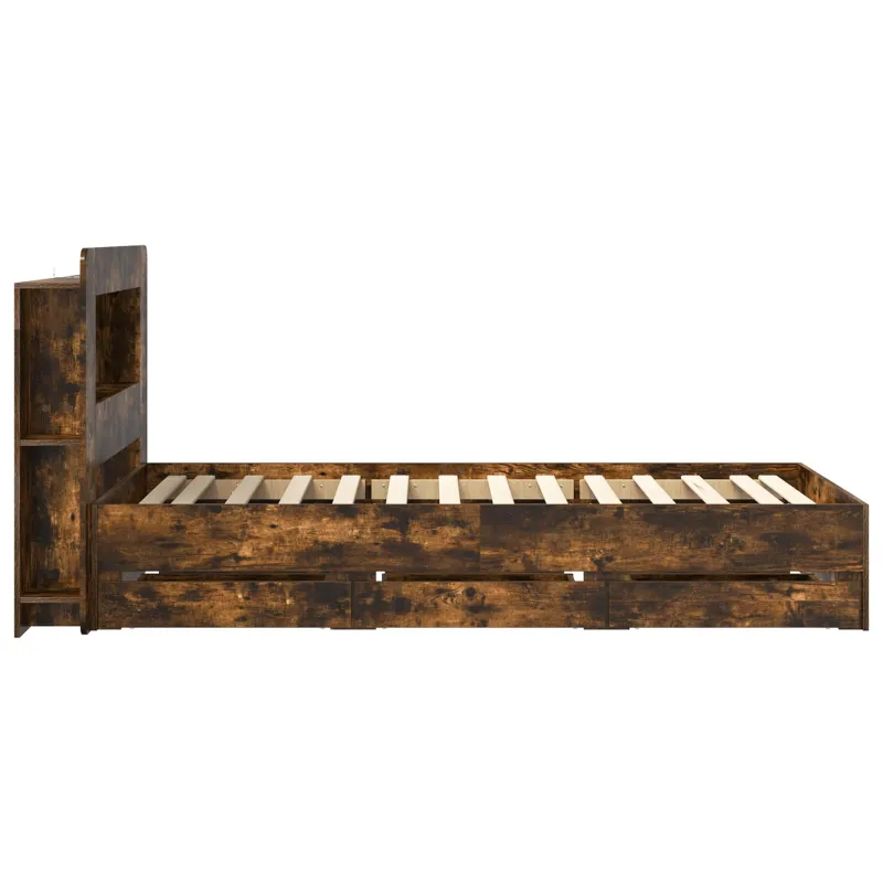 Lovos rėmas su saugojimu Dūminio ąžuolo 75 x 190 cm