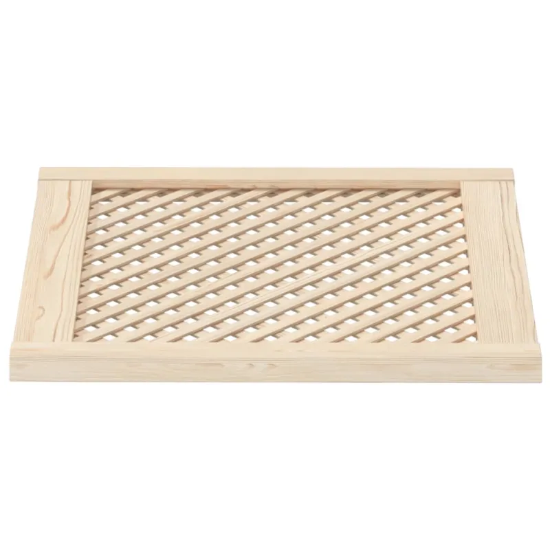 Spintelės durelės, 2vnt., 59,5x61,5 cm, pušis, grotelių dizaino