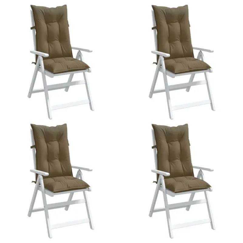 Kėdės pagalvėlės, 4vnt., taupe, 120x50x7cm, audinys