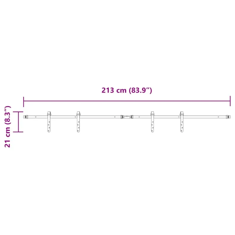 stumdomų spintelių durų komplektas 213 cm anglinis plienas