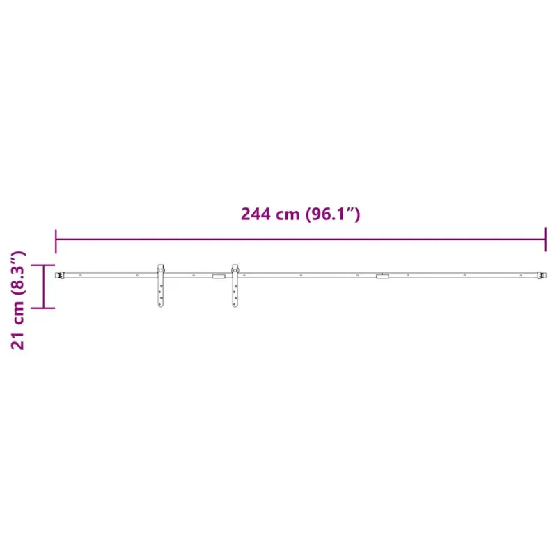 stumdomų spintelių durų komplektas 244 cm anglinis plienas