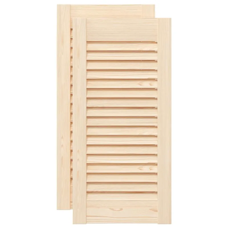 Spintelės durelės, 2vnt., 61,5x29,5cm, pušis, žaliuzių dizaino