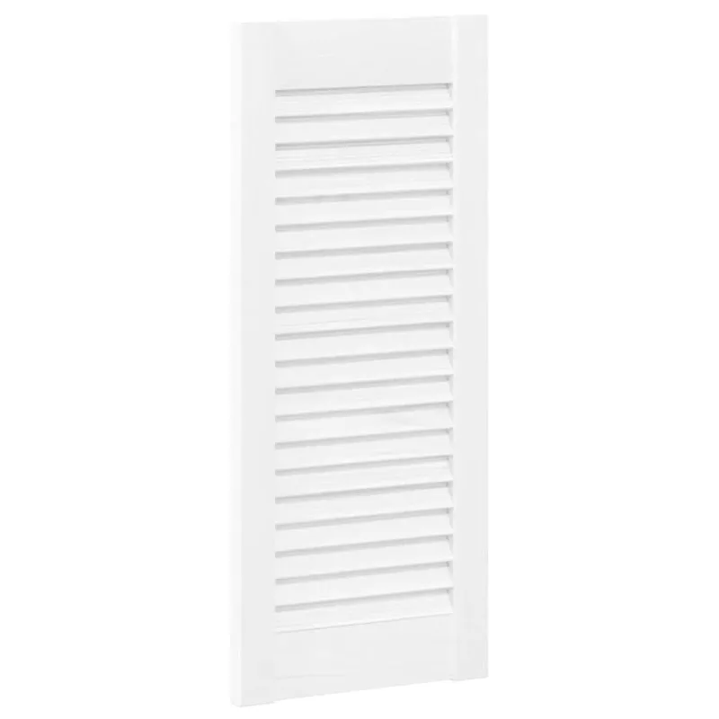 Spintelės durelės, 2vnt., baltos, 61,5x29,5cm, žaliuzių dizaino