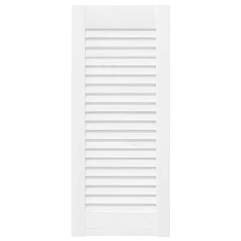 Spintelės durelės, 2vnt., baltos, 61,5x29,5cm, žaliuzių dizaino