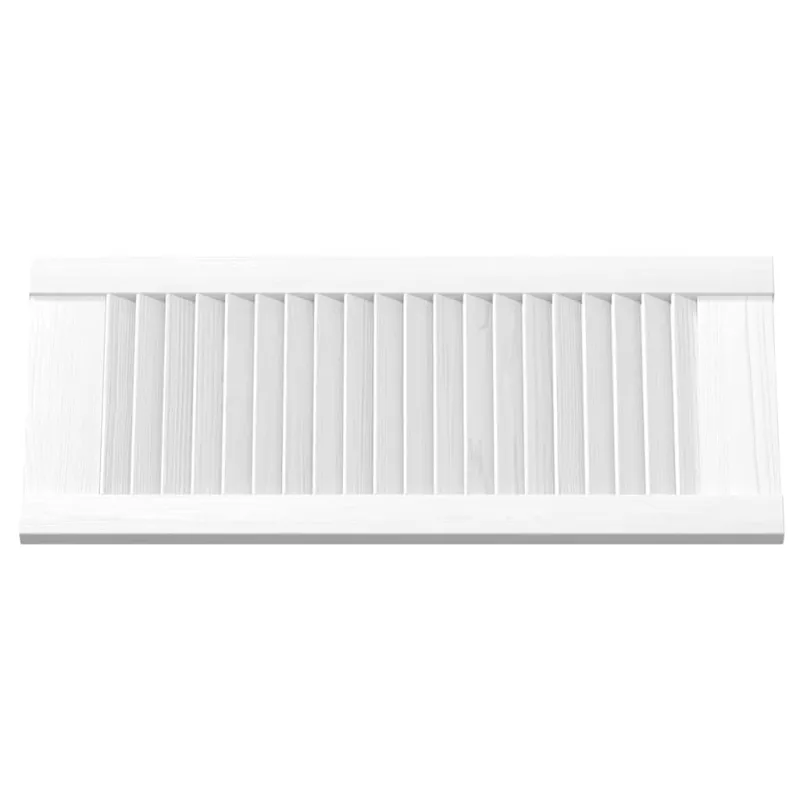 Spintelės durelės, 2vnt., baltos, 61,5x29,5cm, žaliuzių dizaino