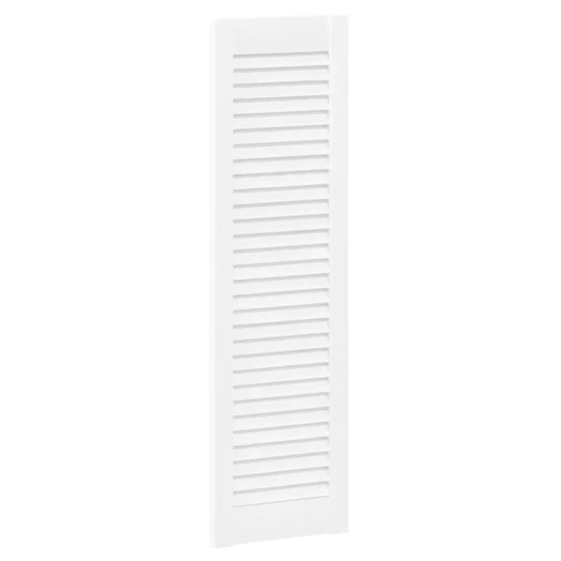 Spintelės durelės, baltos, 99x29,5cm, žaliuzių dizaino
