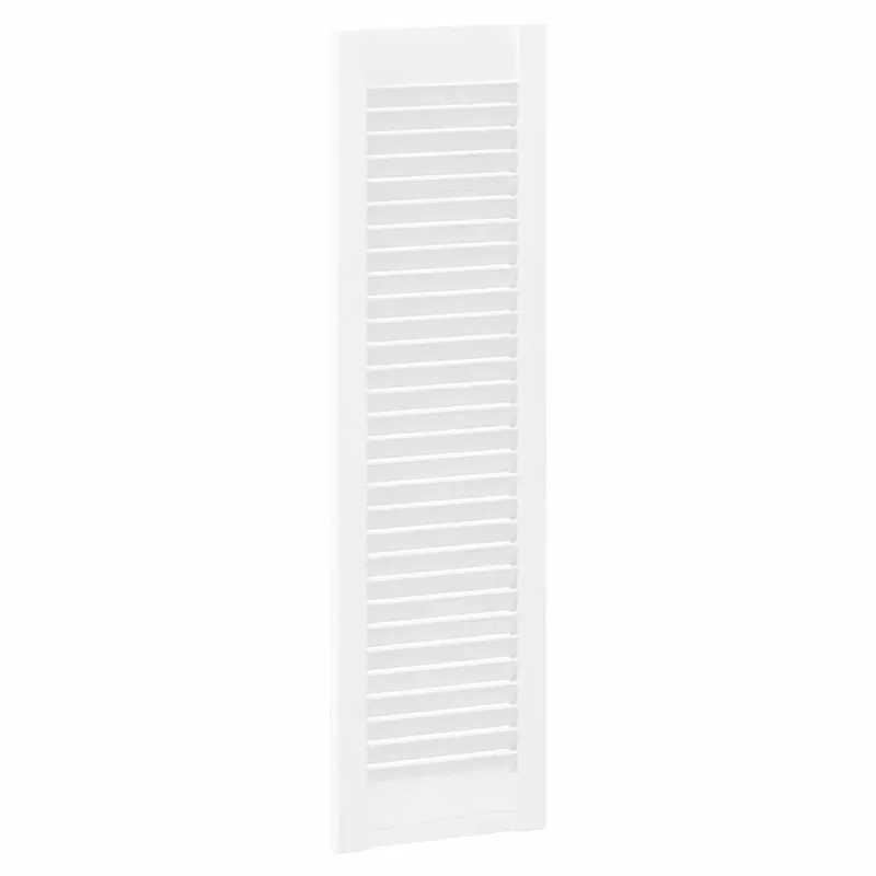 Spintelės durelės, baltos, 99x29,5cm, žaliuzių dizaino