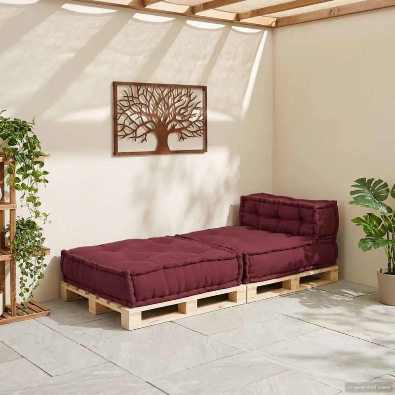 Modulinė sofa, kaštoninės spalvos, 70x70x54 cm, audinys