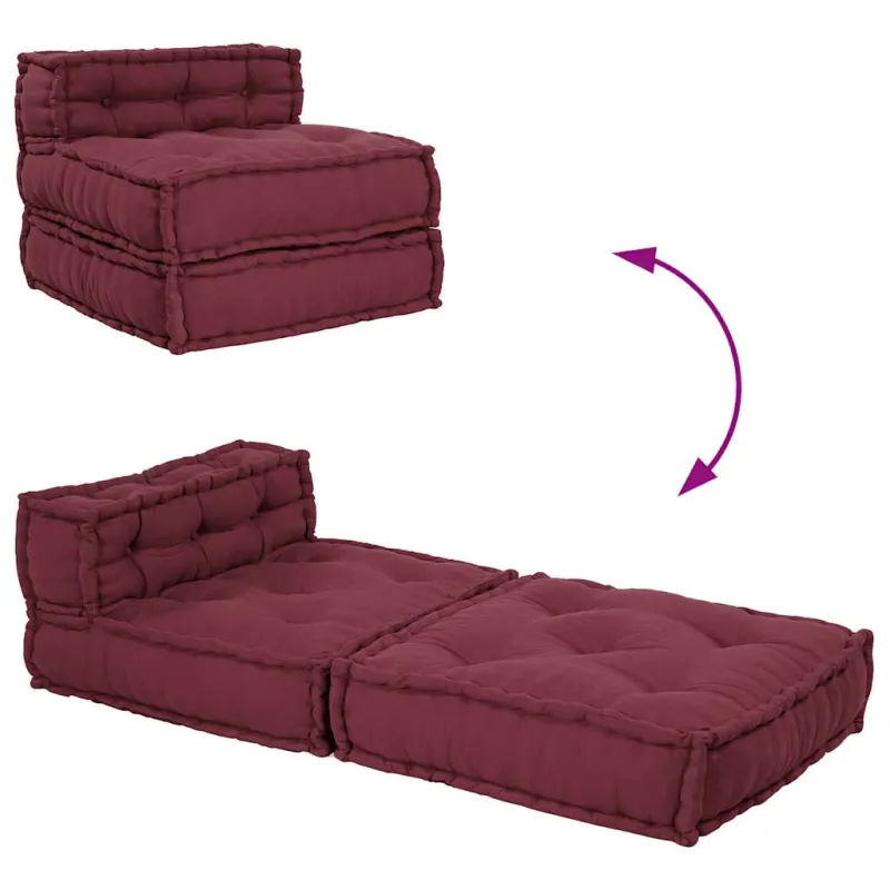 Modulinė sofa, kaštoninės spalvos, 70x70x54 cm, audinys