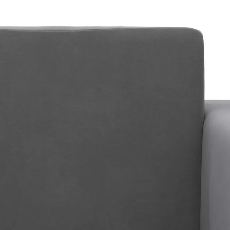 Vaikiška sofa-lova, antracito spalvos, minkštas pliušas