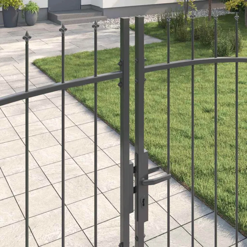 Dviejų durų vartai Woerden Pilka 400 x 224,5 cm Plienas
