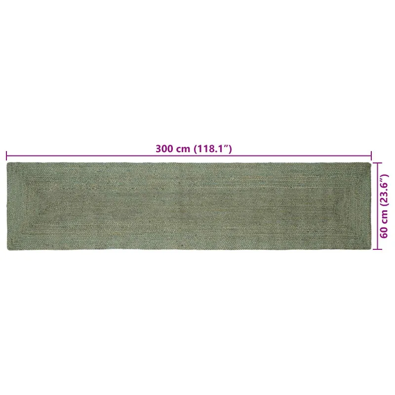 Zoninės kiliminės dangos Alyvuogių žalia 60 x 300 cm Džiutas