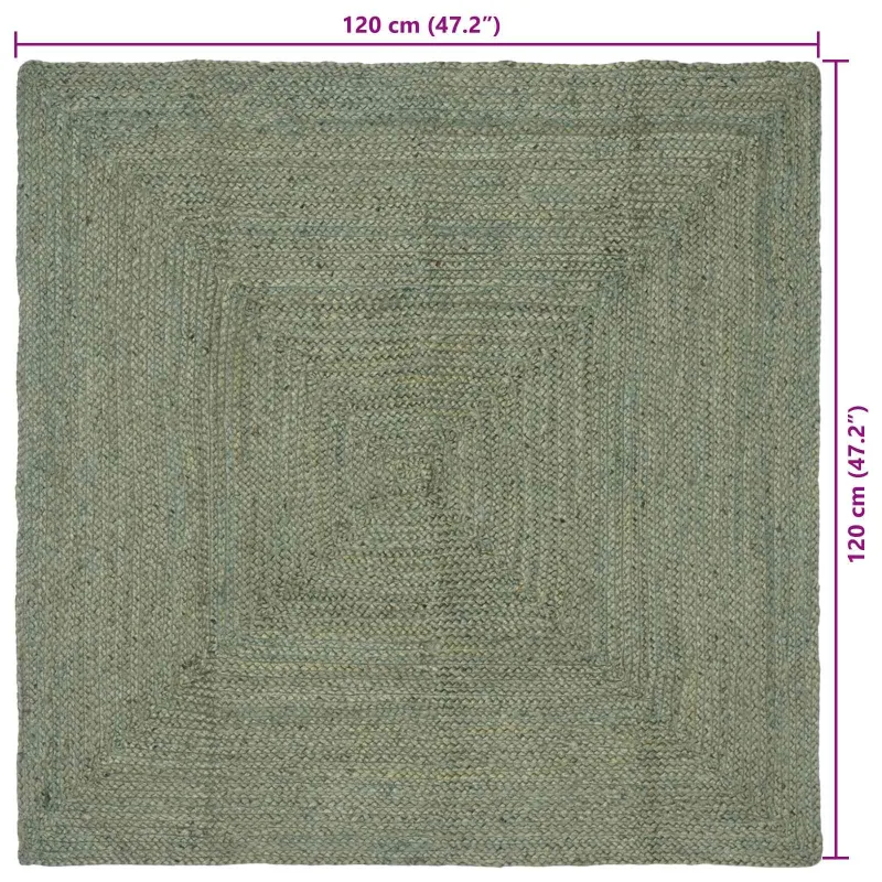 Zoninės kiliminės dangos Alyvuogių žalia 120 x 120 cm Džiutas