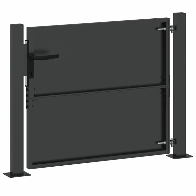 Sodo vartai Juoda 110 x 105 cm Milteliniu būdu dengtas plienas