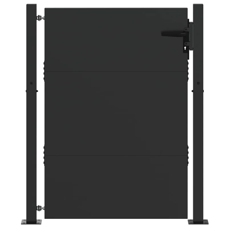 Sodo vartai Juoda 110 x 155 cm Milteliniu būdu dengtas plienas