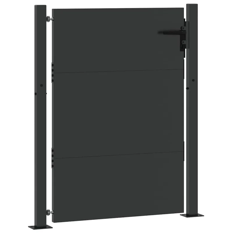 Sodo vartai Juoda 110 x 155 cm Milteliniu būdu dengtas plienas