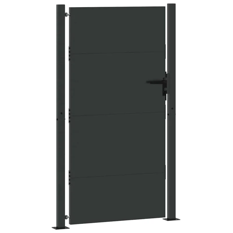 Sodo vartai Juoda 105 x 205 cm Milteliniu būdu dengtas plienas