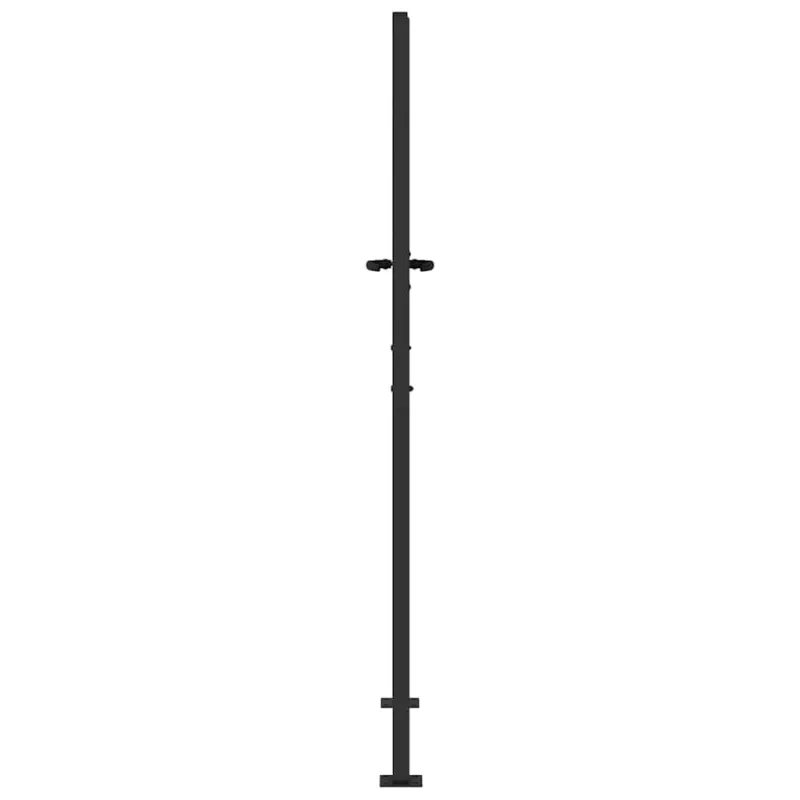 Sodo vartai Juoda 105 x 205 cm Milteliniu būdu dengtas plienas