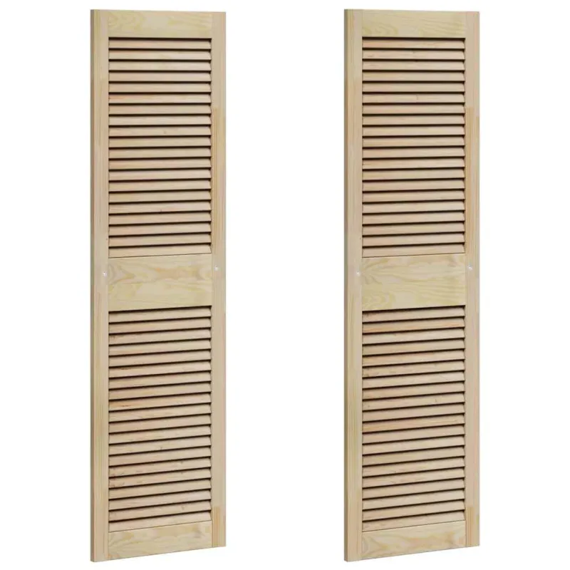 Spintelės durys su durimis 2 pcs Natūrali 140,5 x 2,1 x 39,5 cm