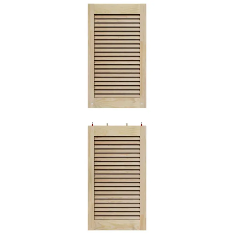 Spintelės durys su durimis 2 pcs Natūrali 140,5 x 2,1 x 39,5 cm