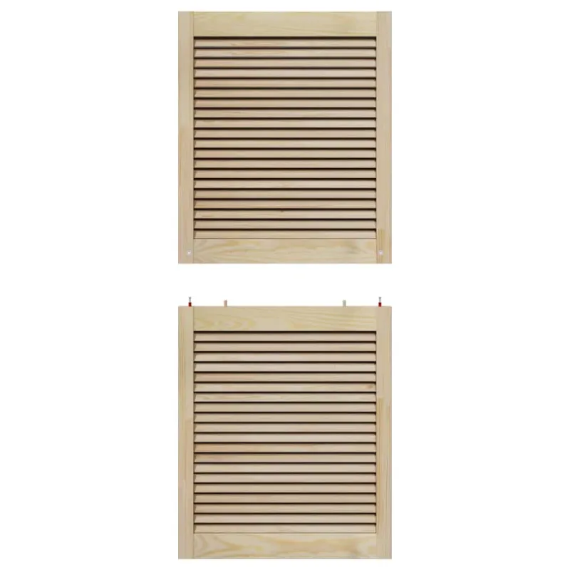 Spintelės durys su durimis 2 pcs Natūrali 140,5 x 2,1 x 59,5 cm