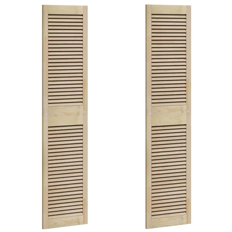 Spintelės durys su durimis 2 pcs Natūrali 170 x 2,1 x 39,5 cm