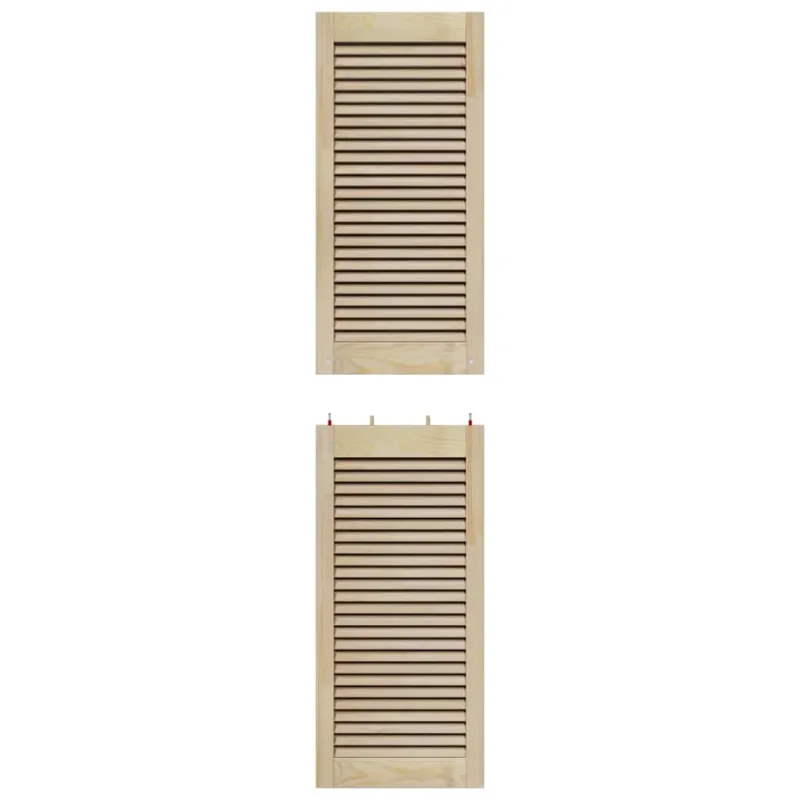 Spintelės durys su durimis 2 pcs Natūrali 170 x 2,1 x 39,5 cm