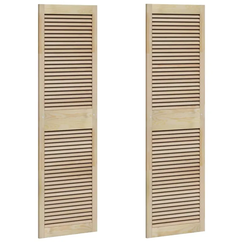 Spintelės durys su durimis 2 pcs Natūrali 170 x 2,1 x 49,5 cm