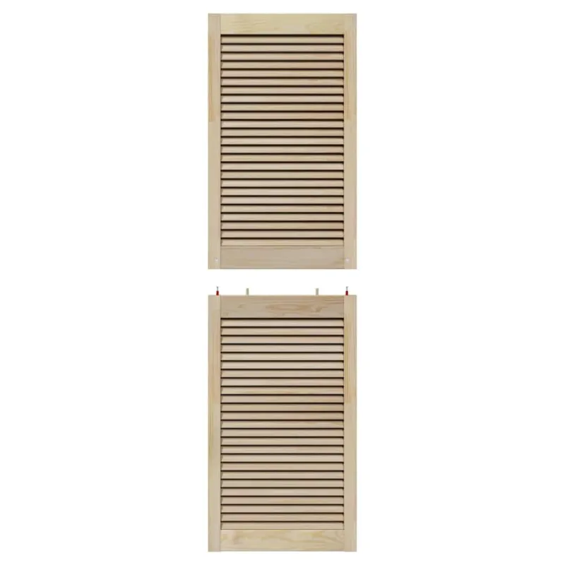 Spintelės durys su durimis 2 pcs Natūrali 170 x 2,1 x 49,5 cm