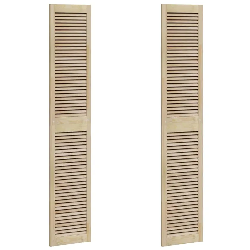 Spintelės durys su durimis 2 pcs Natūrali 201 x 2,1 x 39,5 cm
